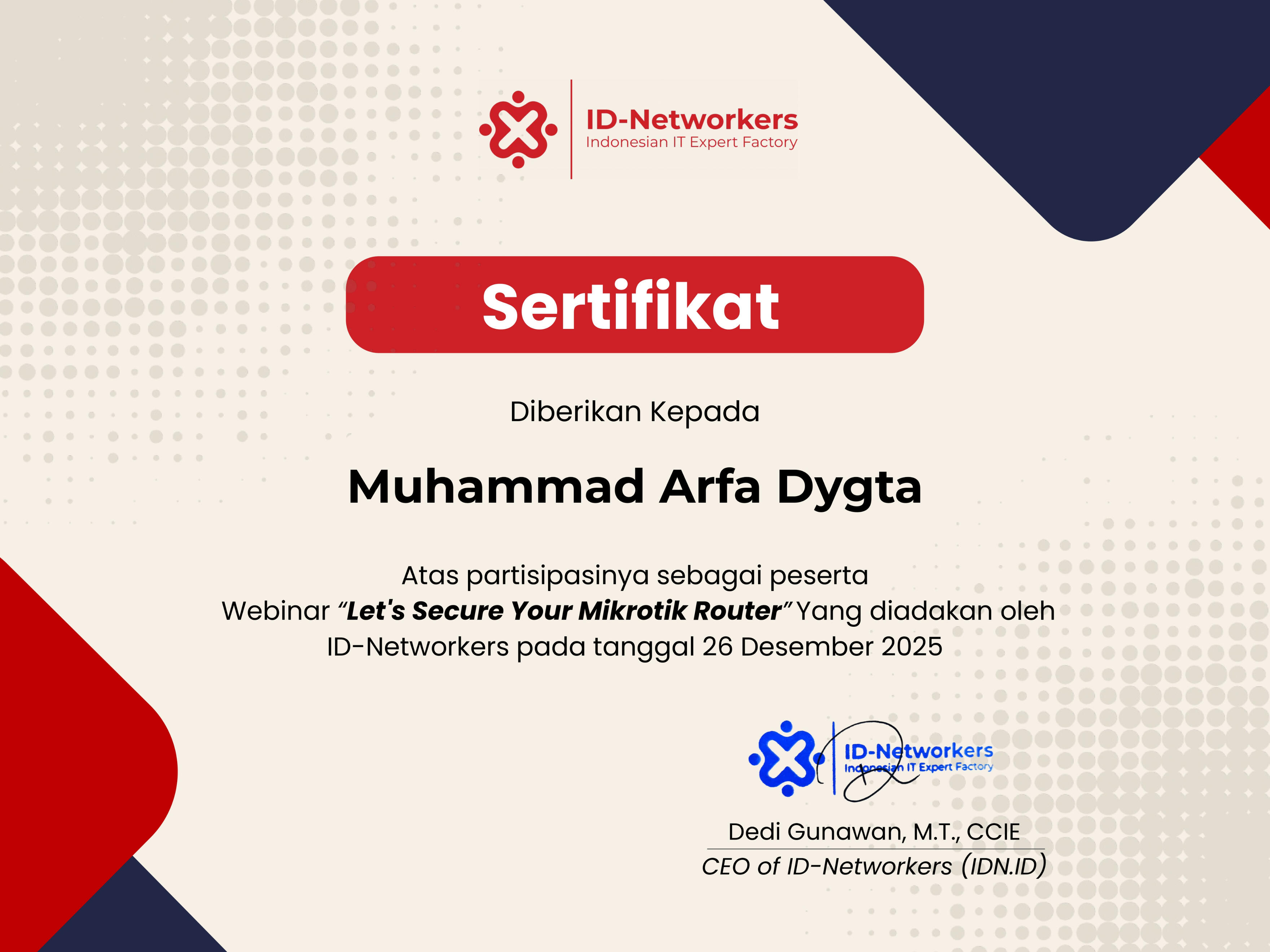 ID-Networkers (IDN) | Dec 2025